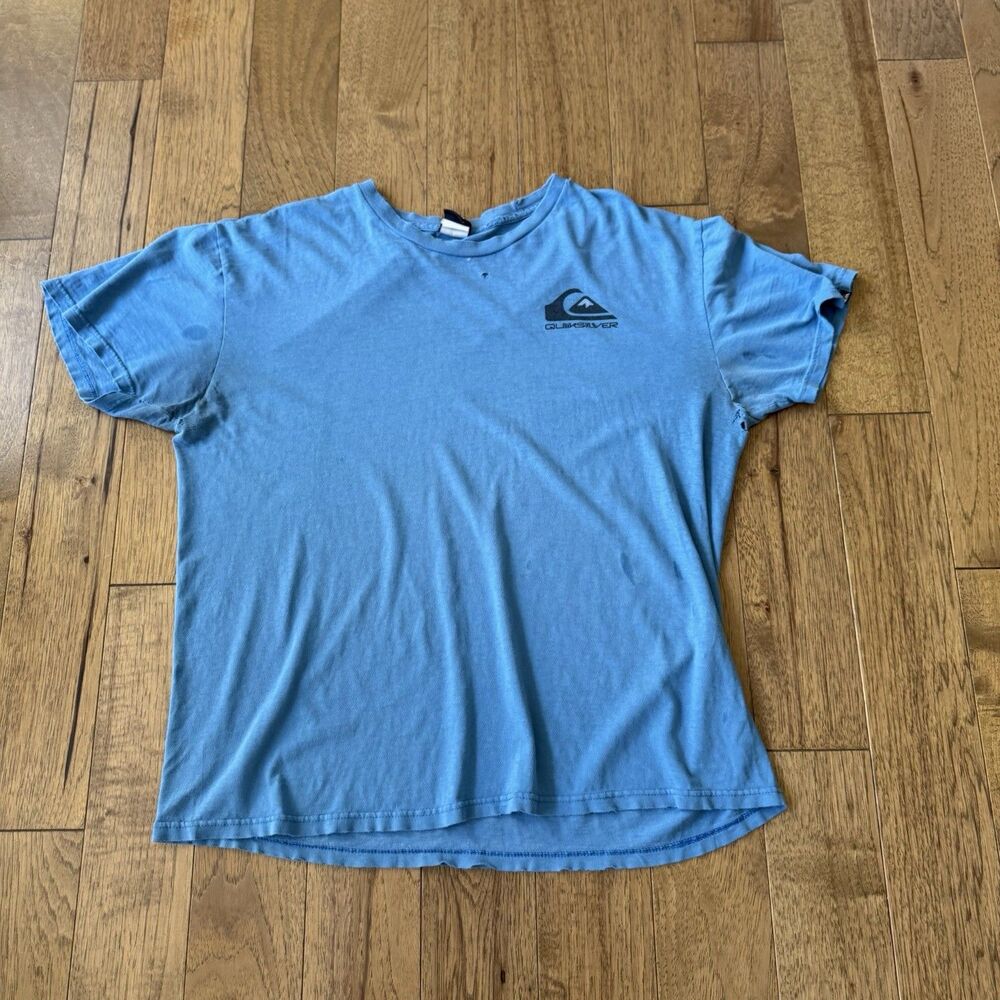 Vintage Y2K Quicksilver Surfwear Faded T Shirt Size Large 00s Thrashed